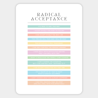 Radical Acceptance - DBT Sticker